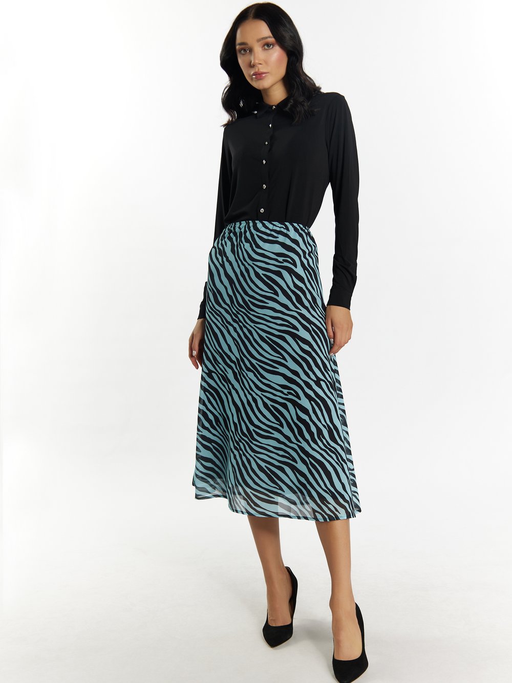 Faina Rock mit Zebra-Print Damen gemustert