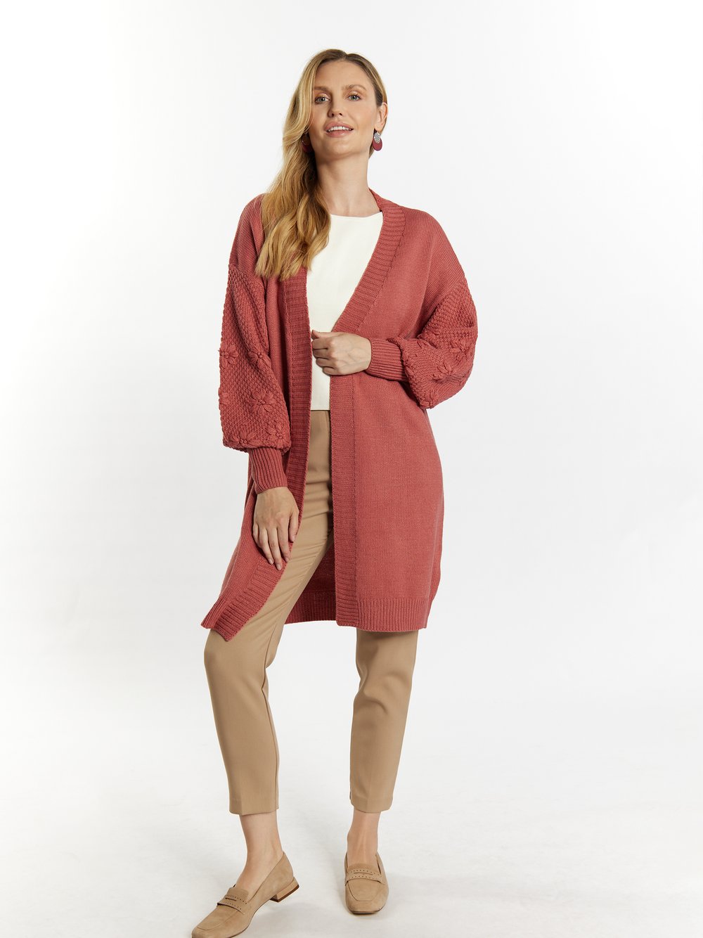 Usha Strickcardigan Damen gemustert