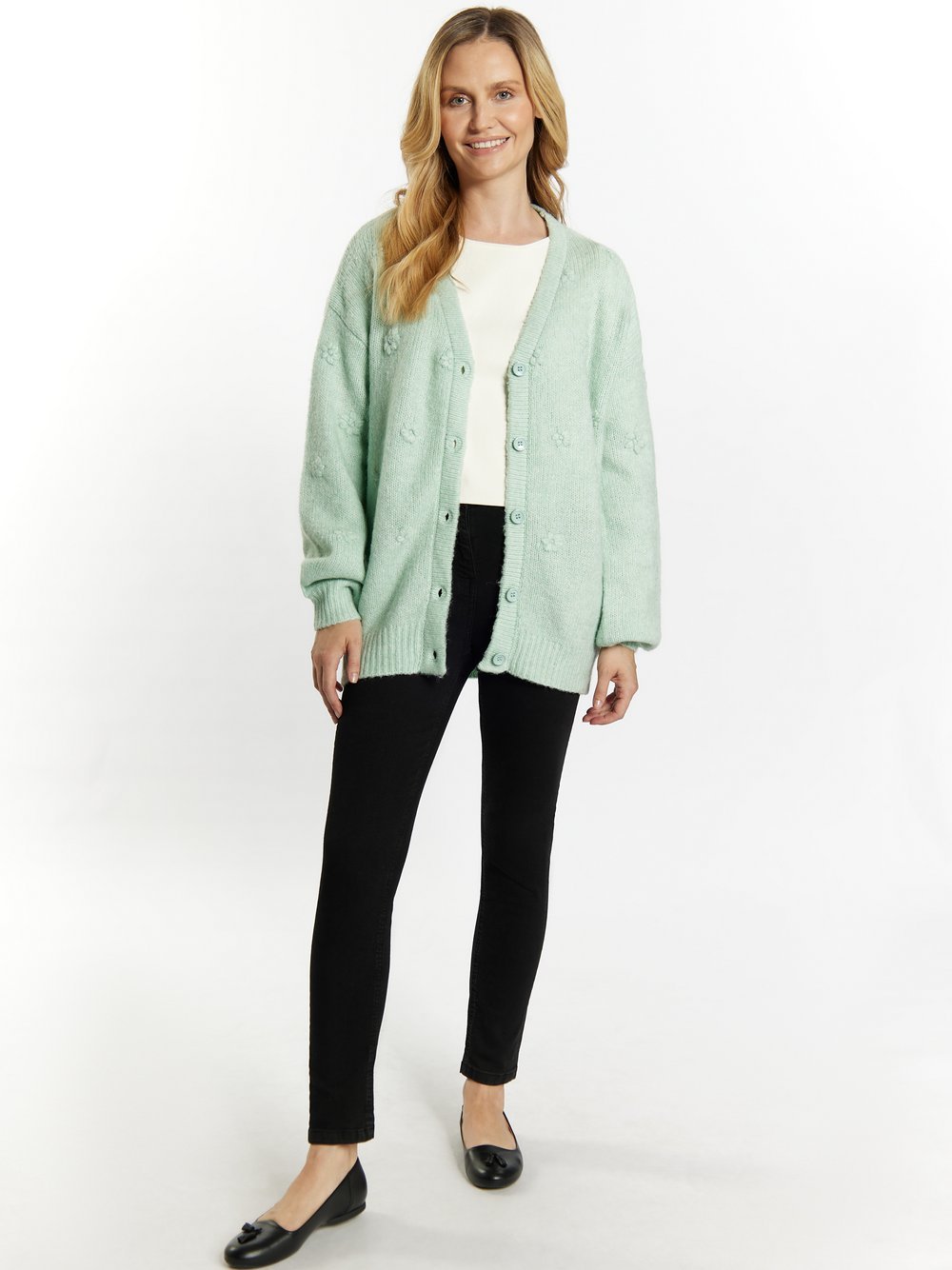 Usha Strickcardigan Damen gemustert