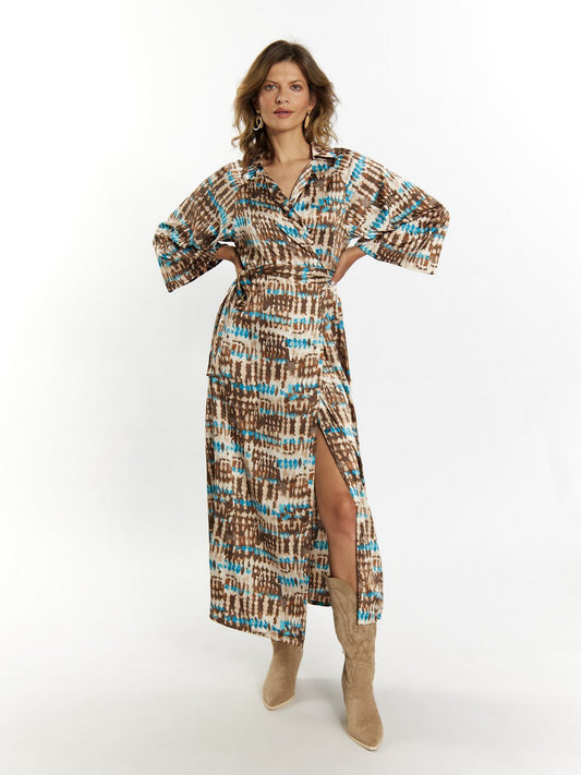 Usha Wickelkleid Damen gemustert