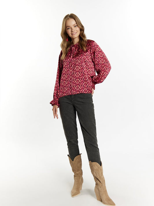 IZIA Bluse Damen gemustert