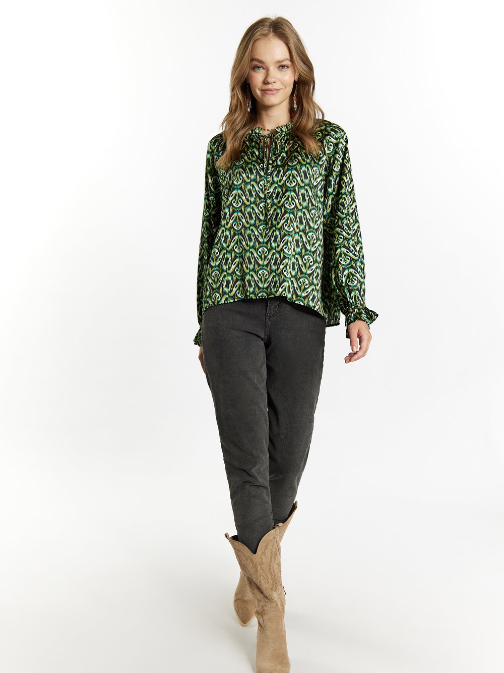 IZIA Bluse Damen gemustert