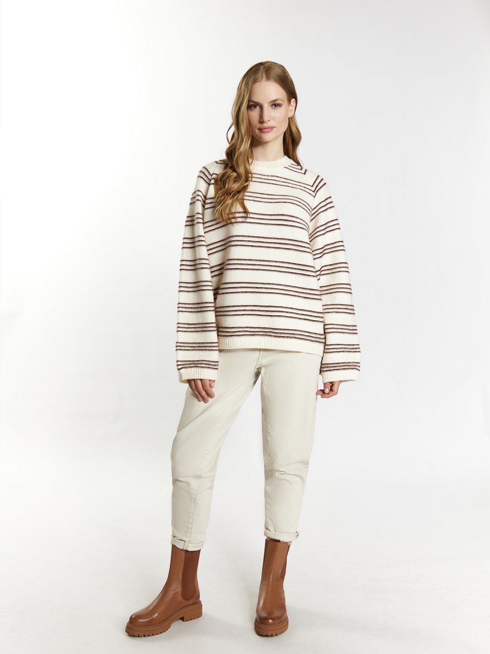 Dreimaster Strickpullover Damen gestreift