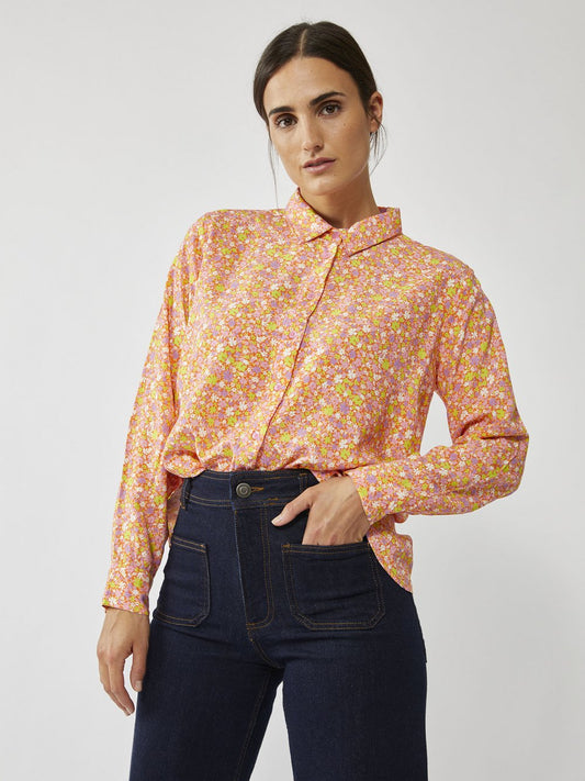 Codello Hemdbluse Damen Viskose gemustert