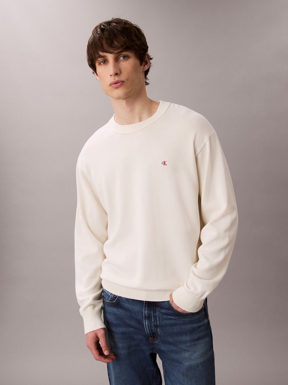 Calvin Klein Jeans Feinstrick-Pullover Herren Baumwolle