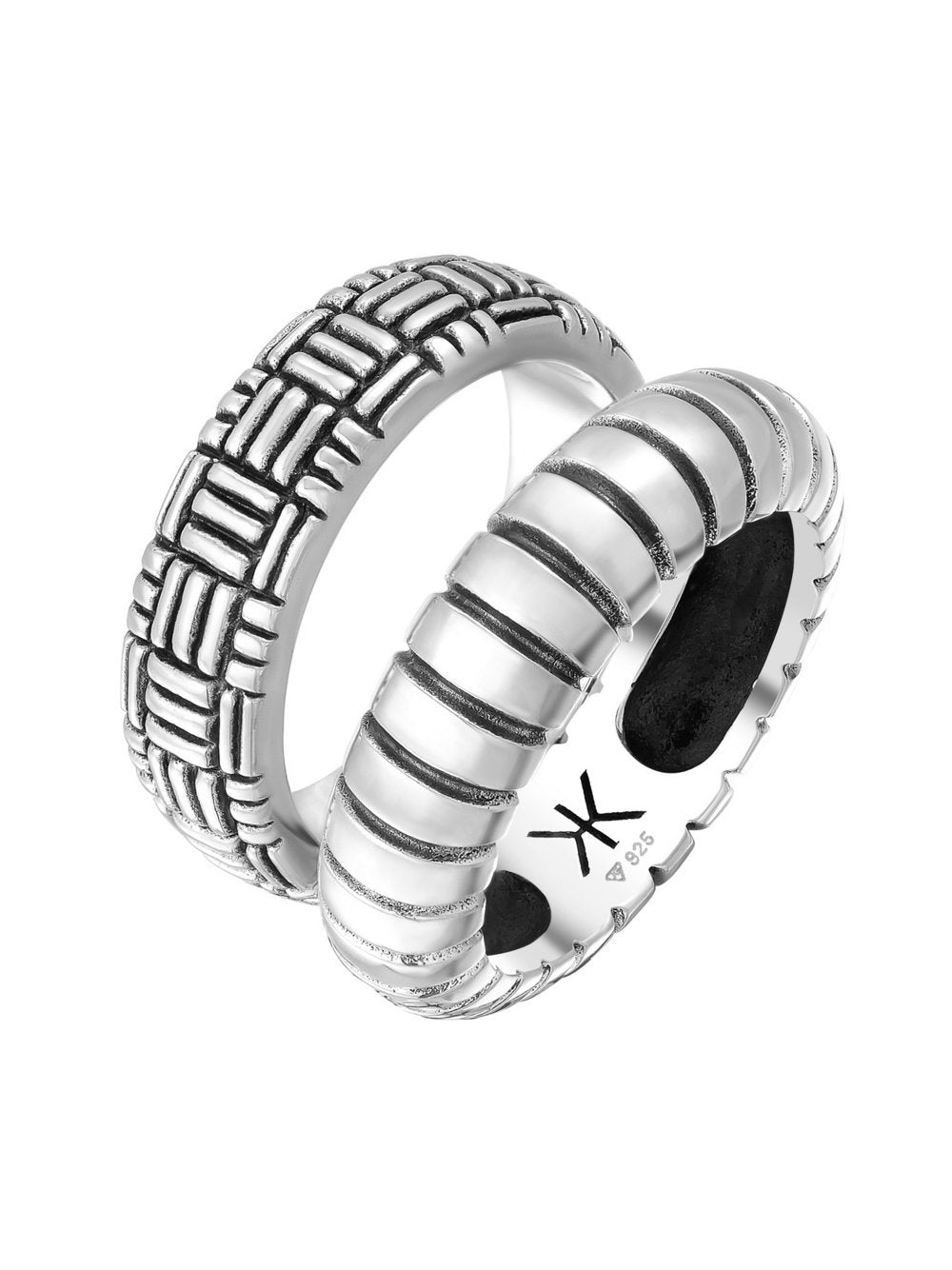 KUZZOI Ring Herren Sterlingsilber