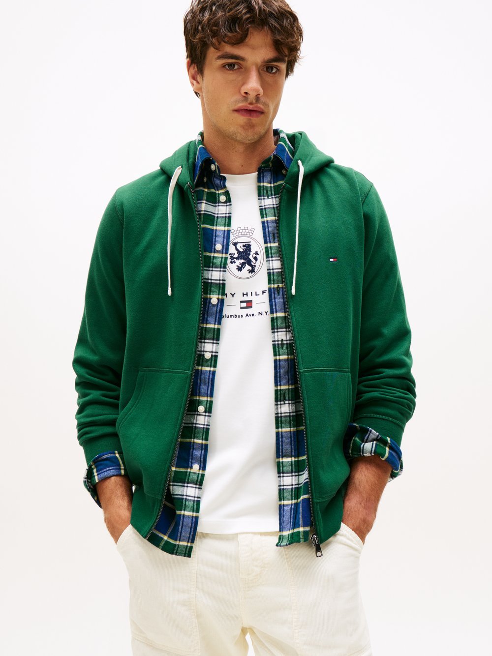 Tommy Hilfiger Sweatjacke Herren Baumwolle meliert