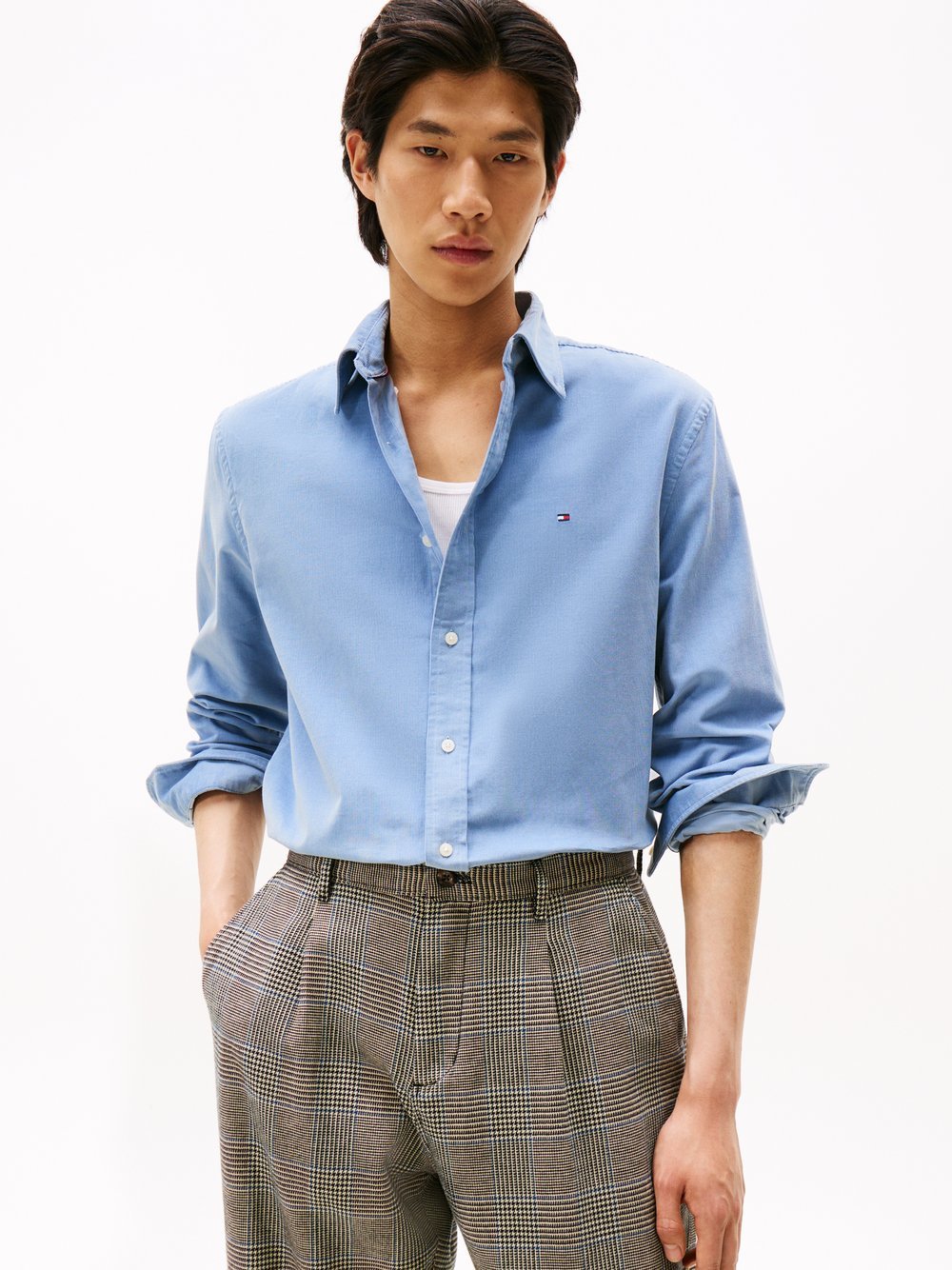 Tommy Hilfiger Cordhemd Herren Regular Fit Baumwolle