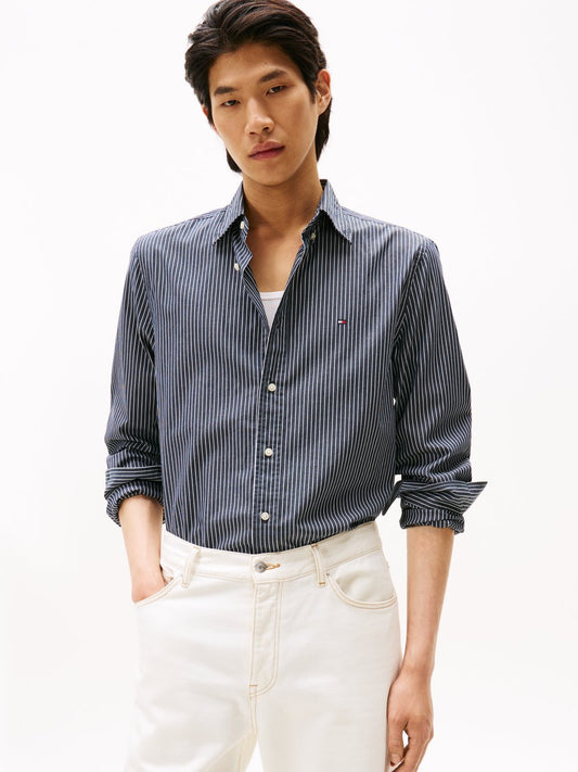 Tommy Hilfiger Freizeithemd Herren Regular Fit Baumwolle gestreift