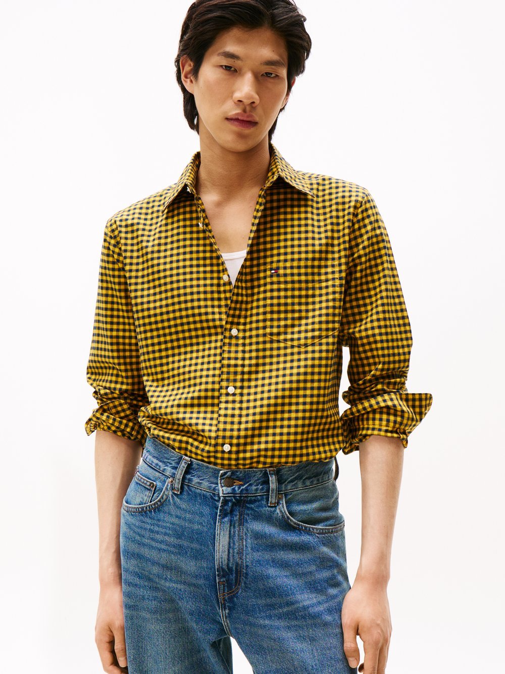 Tommy Hilfiger Freizeithemd Herren Regular Fit Baumwolle kariert