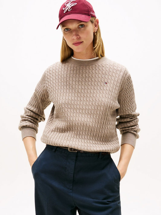 Tommy Hilfiger Strickpullover Damen Baumwolle meliert