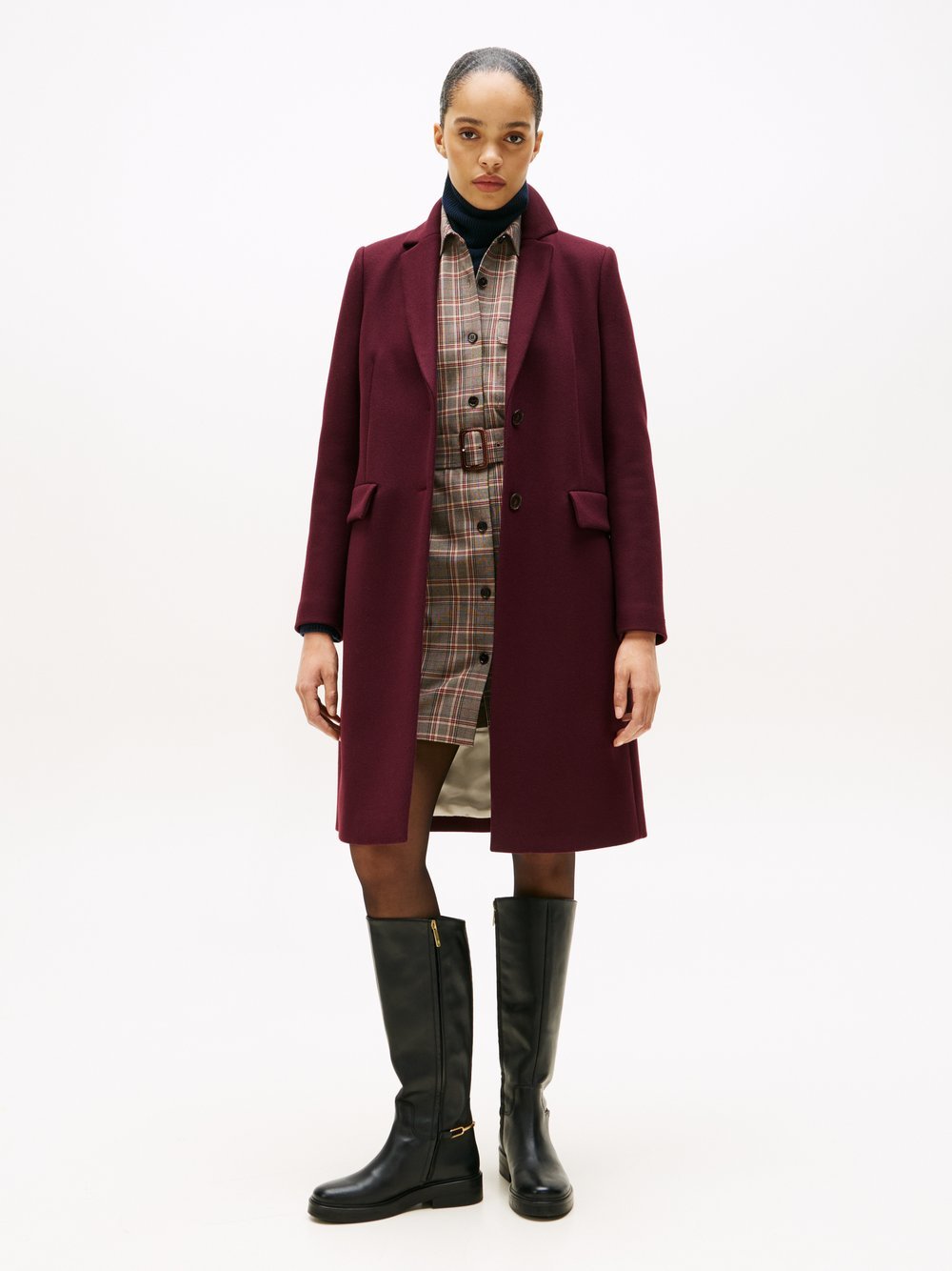 Tommy Hilfiger Wollmantel mit Cashmere-Anteil Damen Wolle