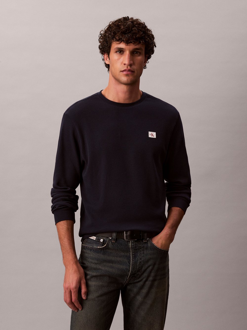 Calvin Klein Jeans Langarmshirt Herren Baumwolle