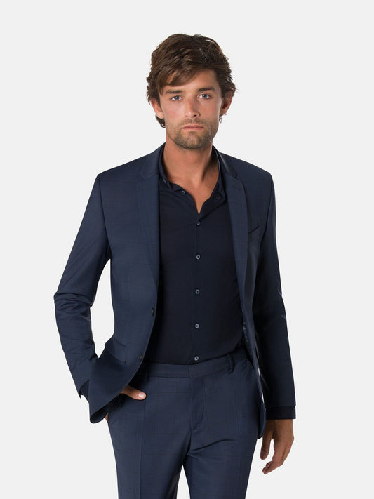 Benvenuto Anzugsakko Herren Slim Fit kariert