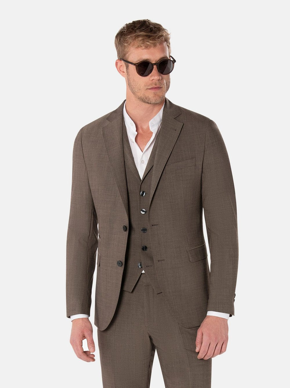 Benvenuto Anzugsakko Herren Slim Fit meliert