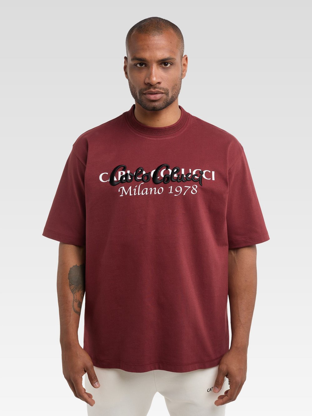 Carlo Colucci Sweatshirt Herren Baumwolle bedruckt