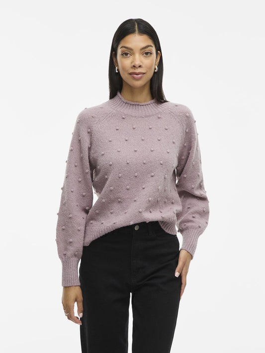 Vila Strickpullover Damen strukturiert