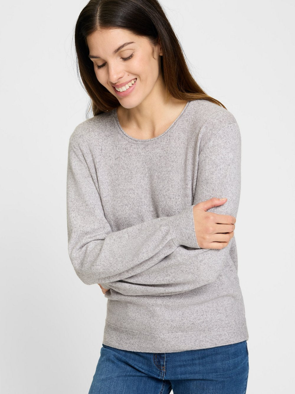 Olsen Strickpullover Damen Feinstrick meliert