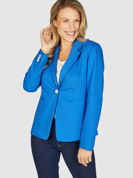 Label Blazer Damen Baumwolle