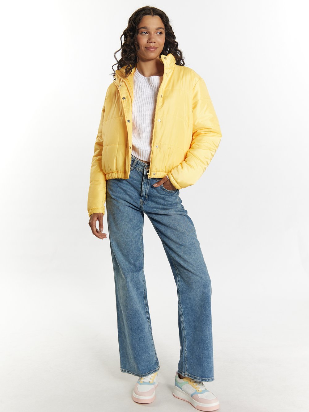 MyMo Leicht wattierte Blousonjacke Damen gestreift