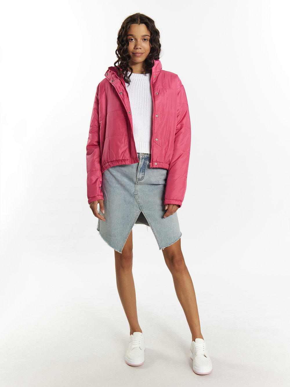 MyMo Leicht wattierte Blousonjacke Damen gestreift