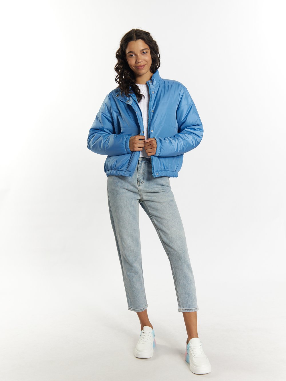 MyMo Leicht wattierte Blousonjacke Damen gestreift