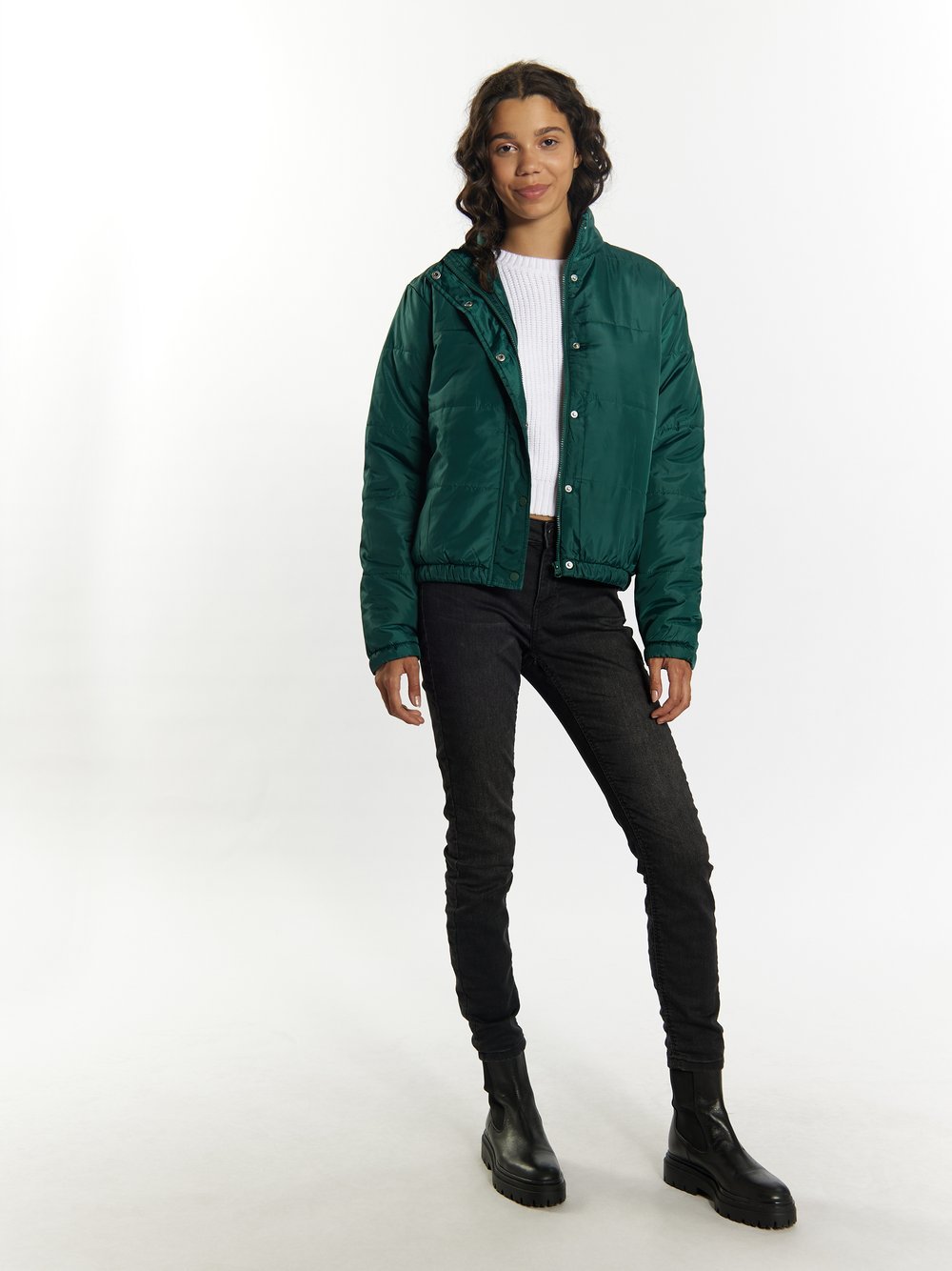 MyMo Leicht wattierte Blousonjacke Damen gestreift