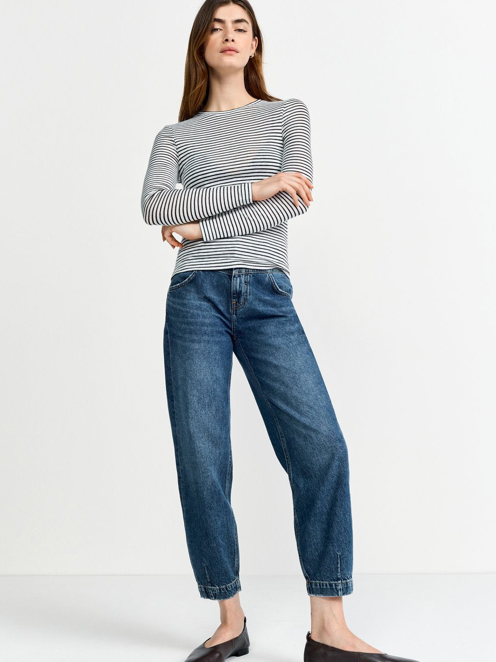 Rich & Royal Langarmshirt Damen Baumwolle gestreift