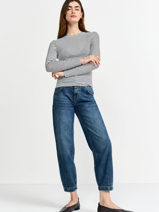 Rich & Royal Langarmshirt Damen Baumwolle gestreift