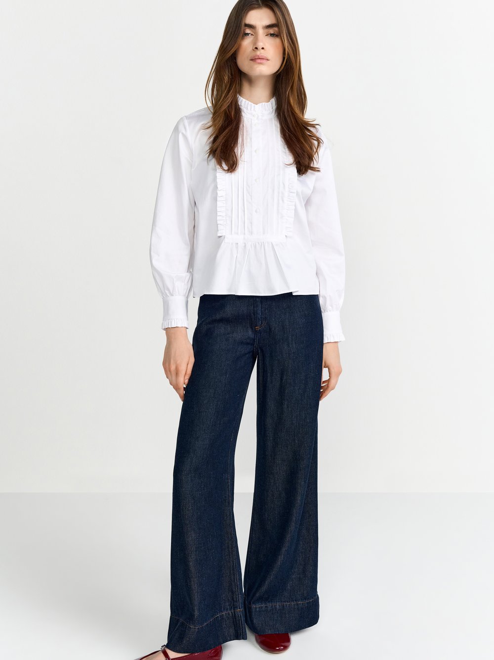 Rich & Royal Rüschenbluse Damen Baumwolle