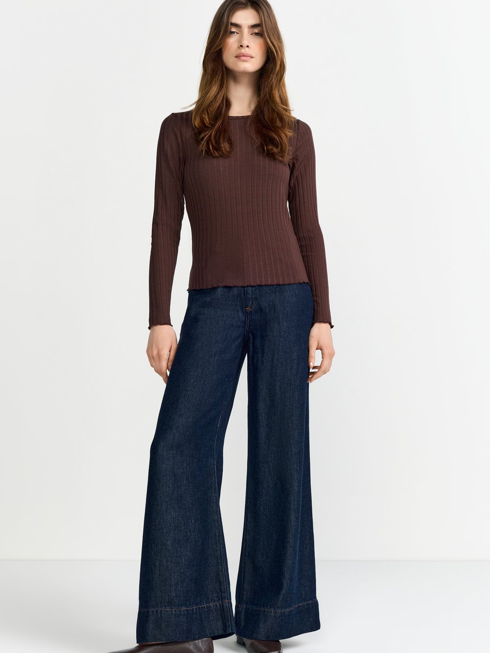 Rich & Royal Langarmshirt Damen Viskose strukturiert