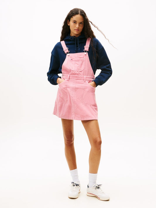 Tommy Jeans Freizeitkleid Damen Baumwolle strukturiert