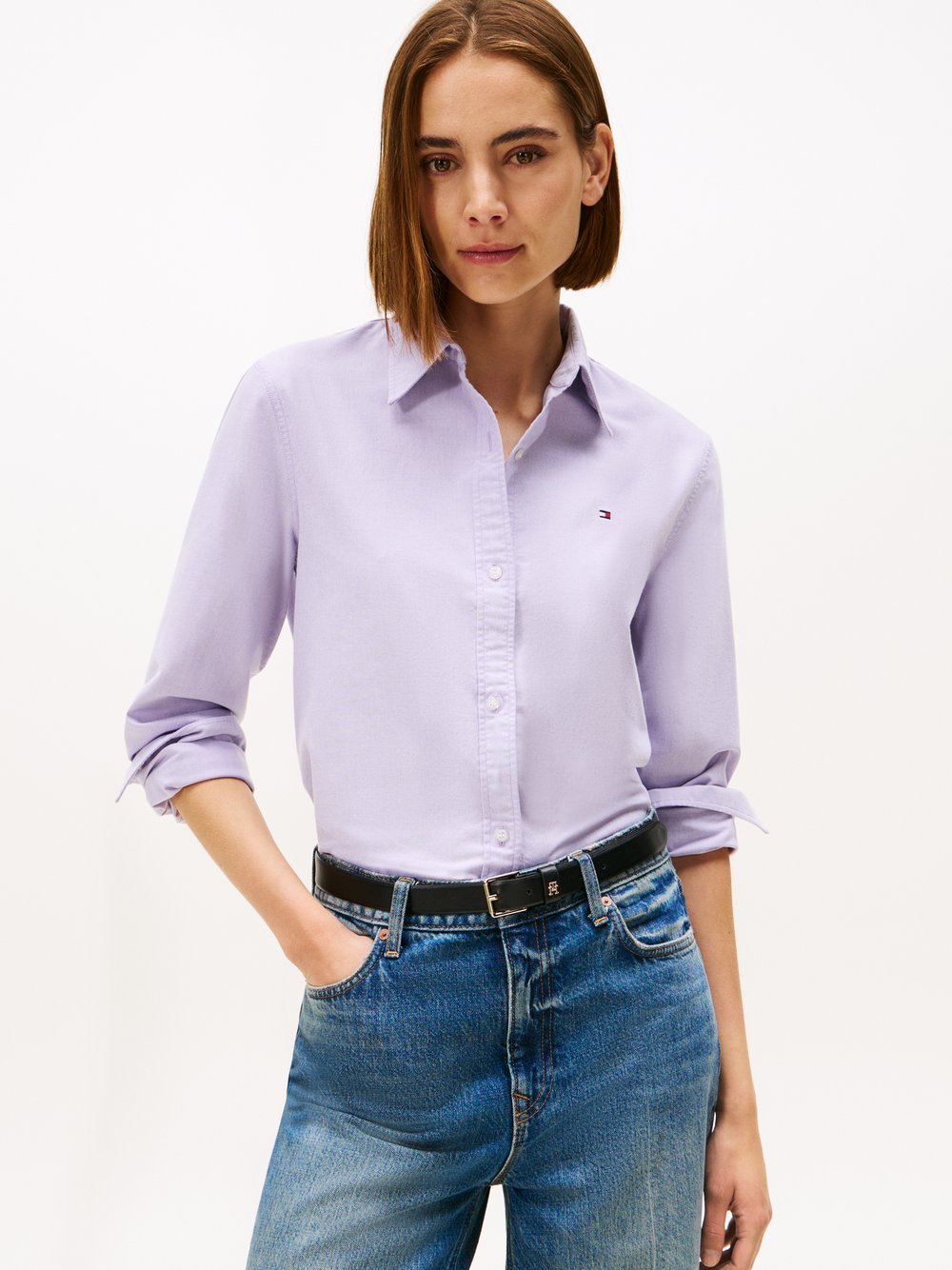 Tommy Hilfiger Oxford-Hemdbluse Damen Baumwolle