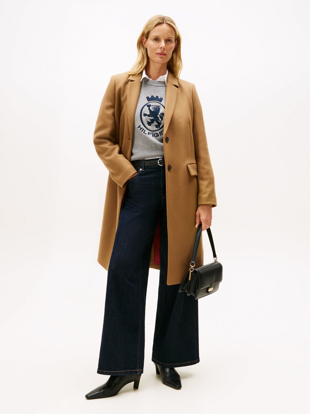 Tommy Hilfiger Wollmantel mit Cashmere-Anteil Damen Wolle