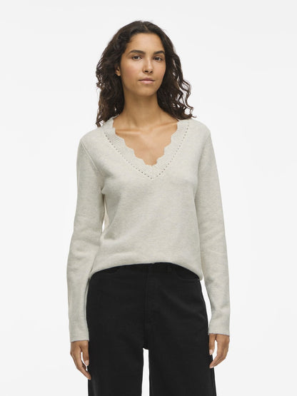 Vila Strickpullover Damen meliert