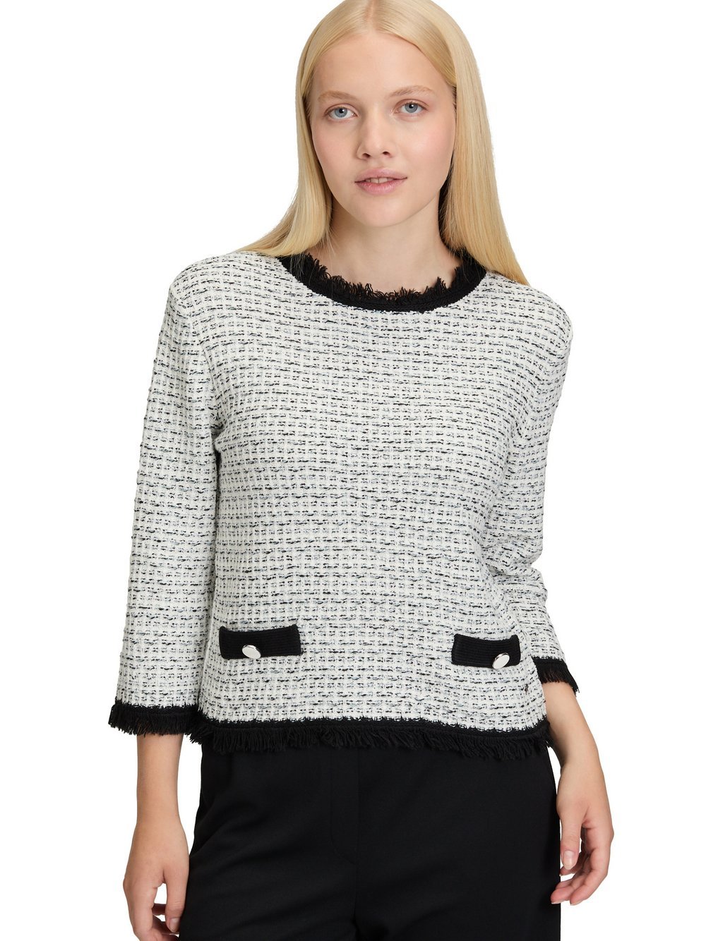 Betty & Co Bouclé-Pullover Damen strukturiert