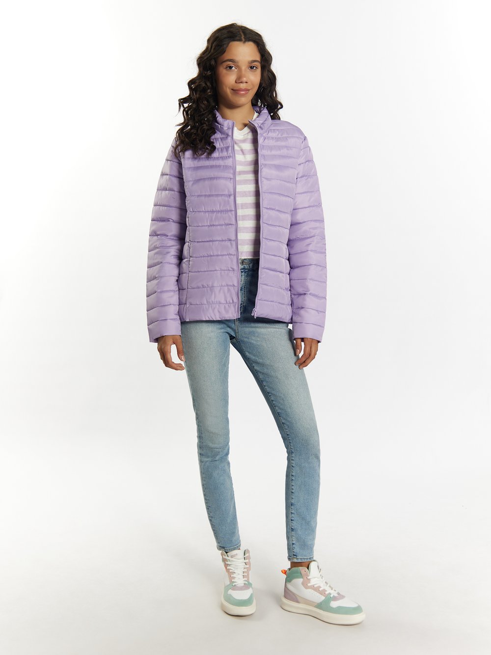 MyMo Leicht wattierte Jacke Damen gestreift