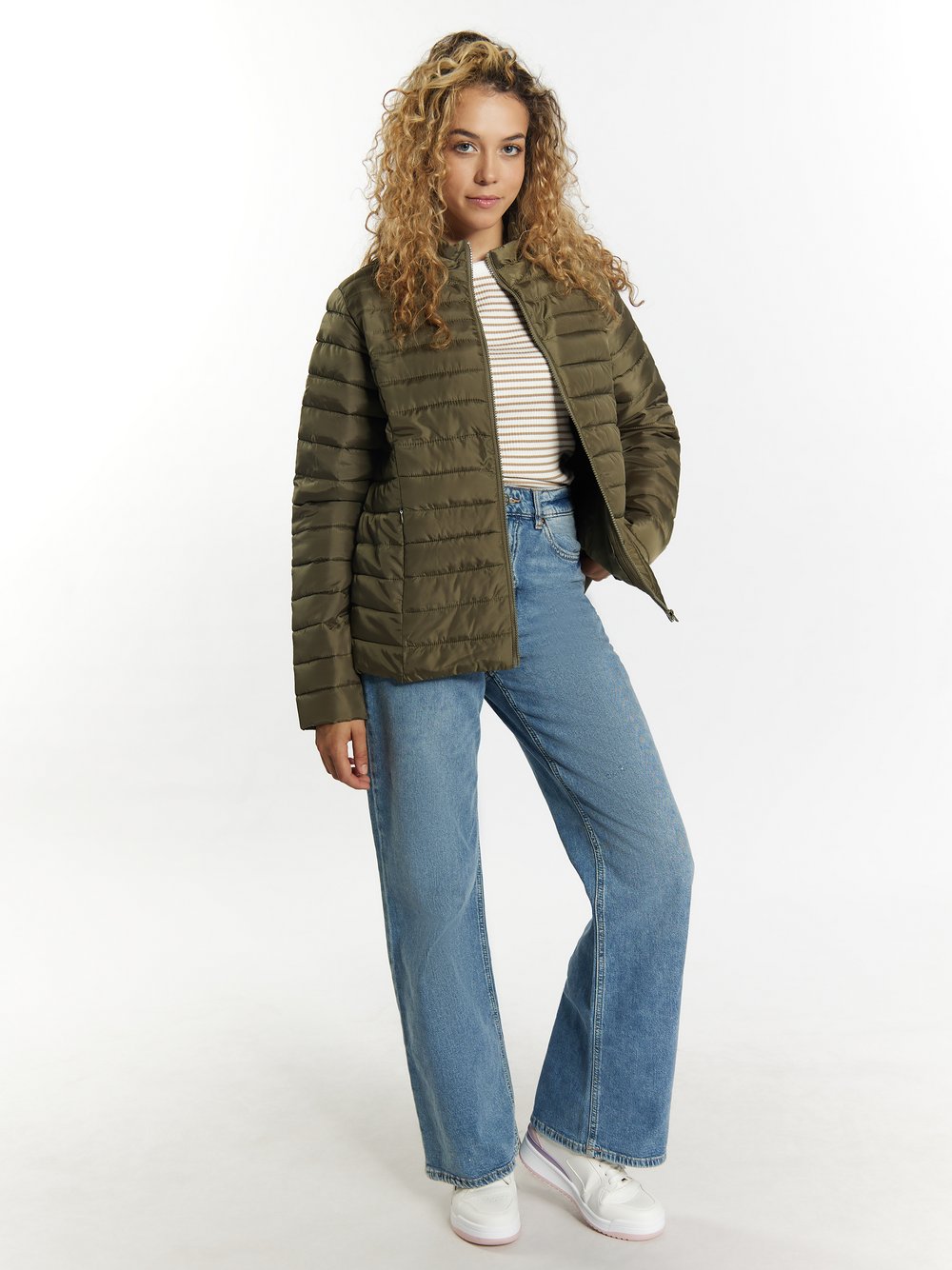 MyMo Leicht wattierte Jacke Damen gestreift