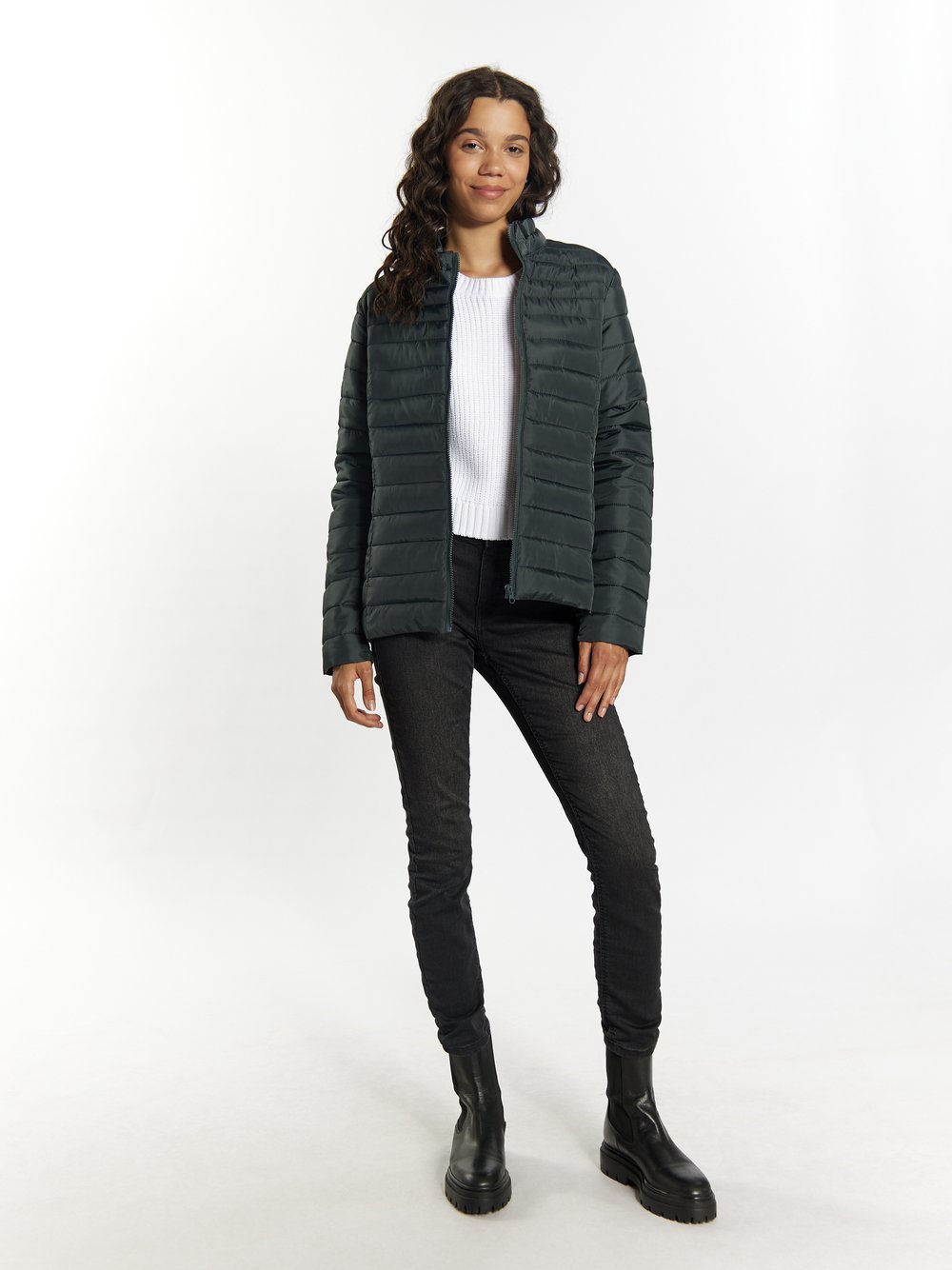 MyMo Leicht wattierte Jacke Damen gestreift