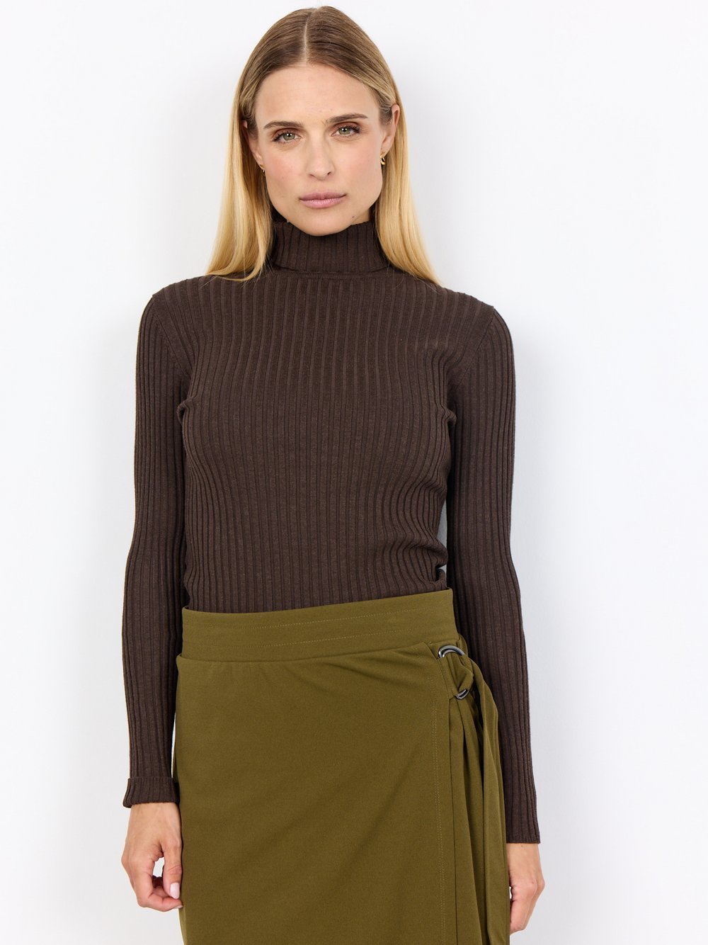 soyaconcept® Strickpullover Damen Viskose meliert