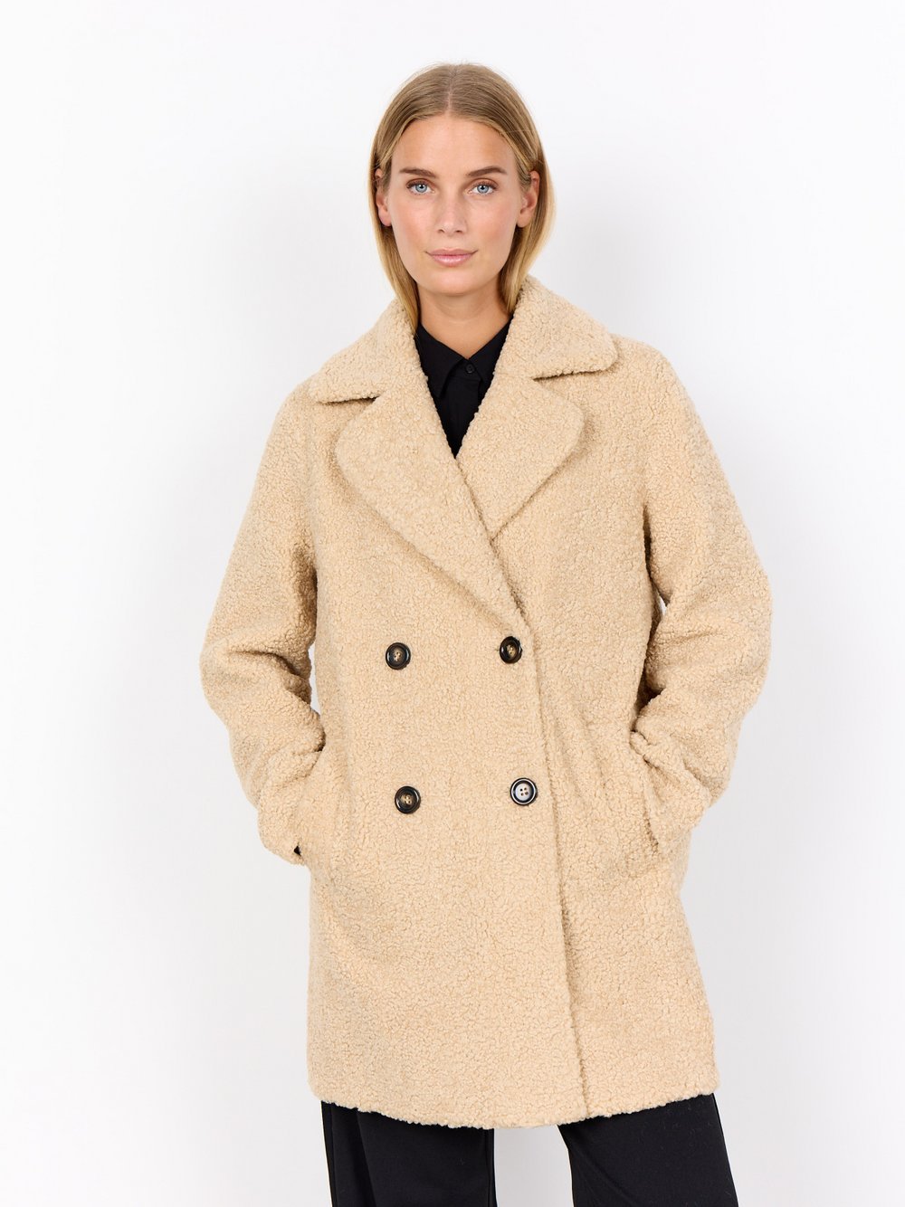 soyaconcept® Teddyfellmantel Damen