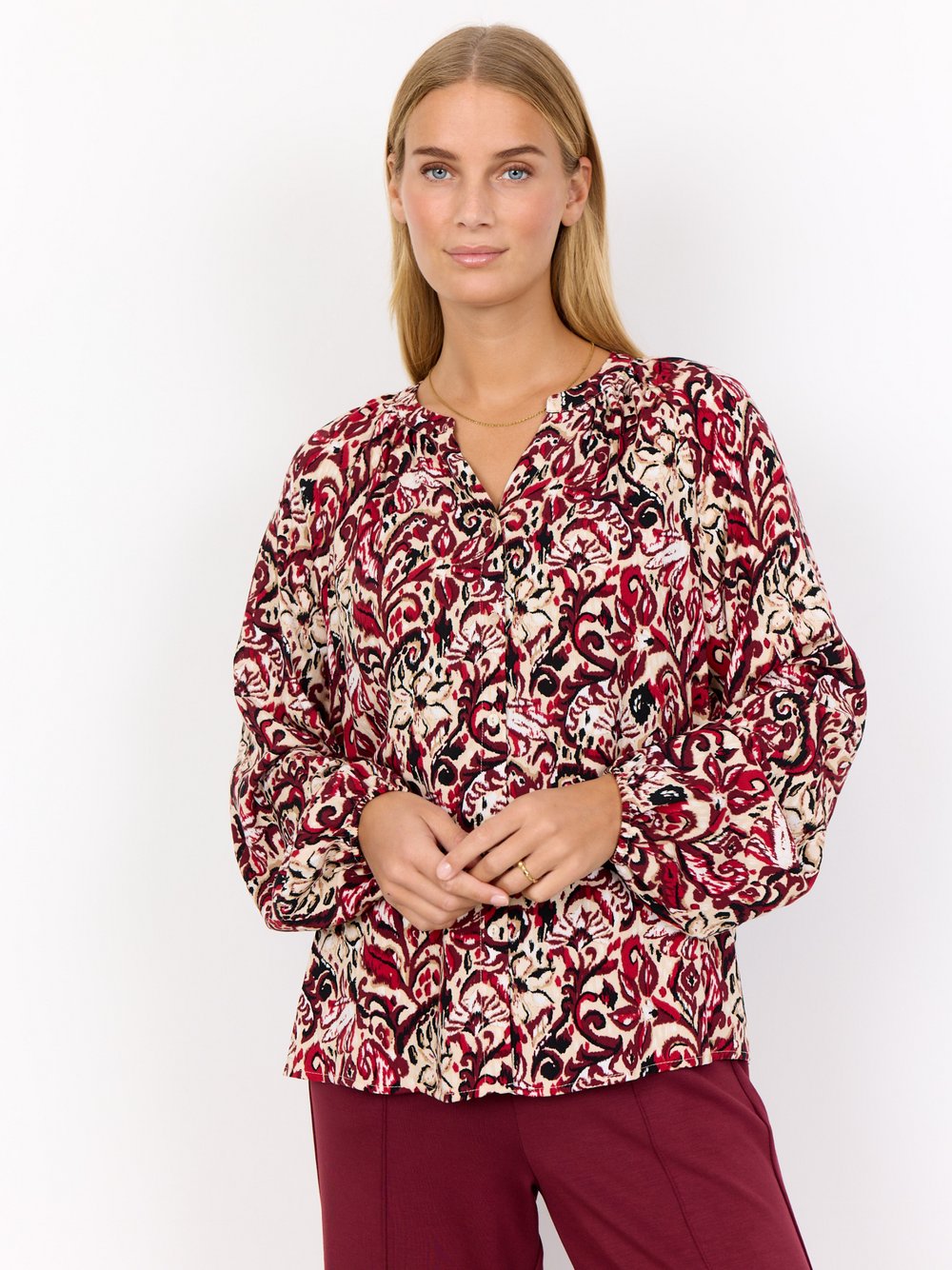 soyaconcept® Bluse Damen Viskose gemustert