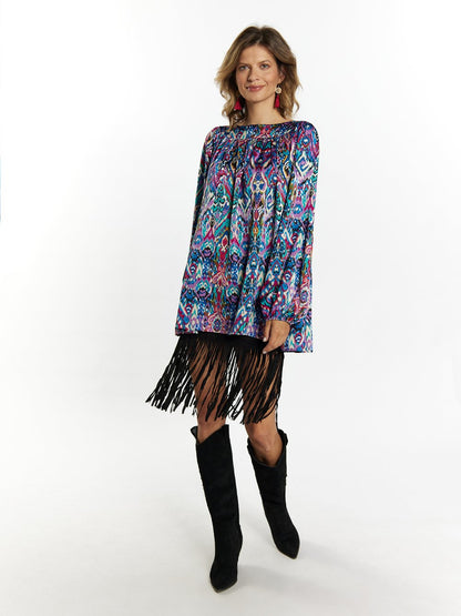 Usha Bluse Damen gemustert