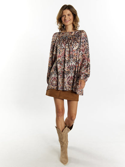 Usha Bluse Damen gemustert