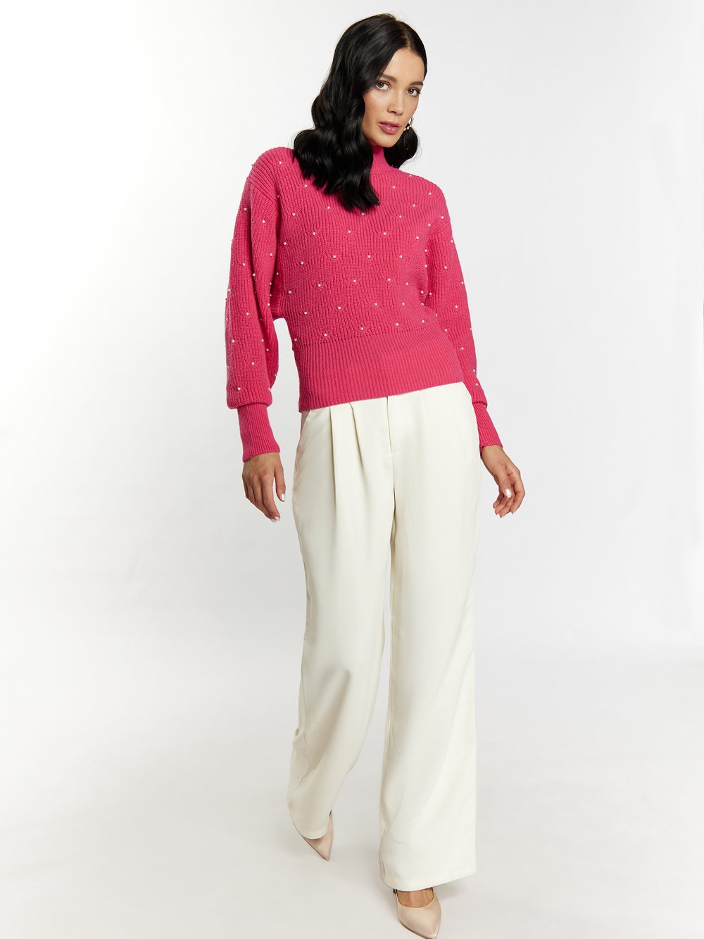 Faina Strickpullover mit Perlen Damen Polyamid