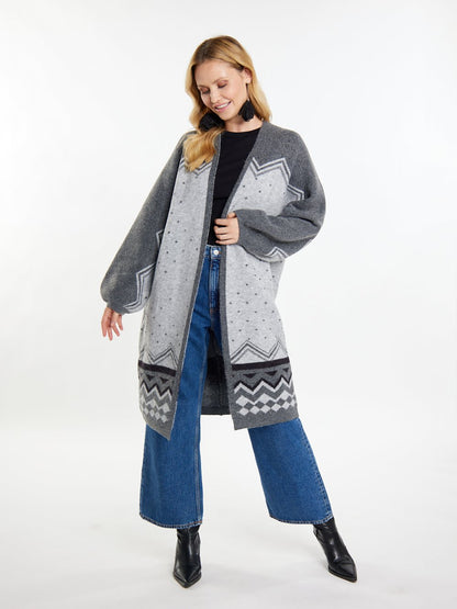 Usha Strickjacke Damen gemustert