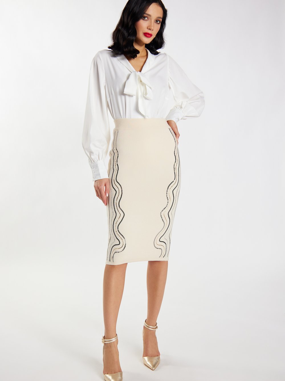 Faina Strick Midirock Damen