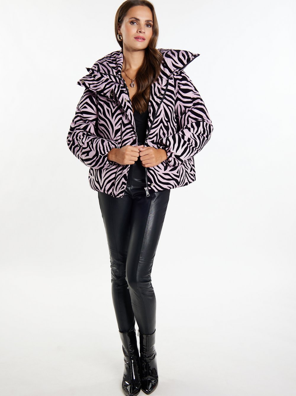 Faina Steppjacke mit Zebra-Print Damen gemustert