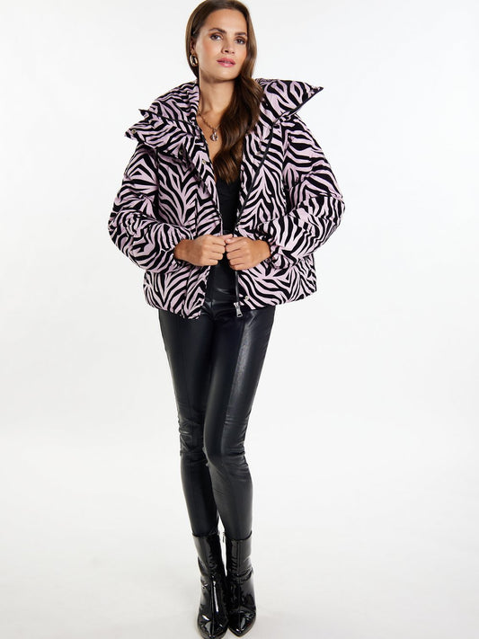 Faina Steppjacke mit Zebra-Print Damen gemustert