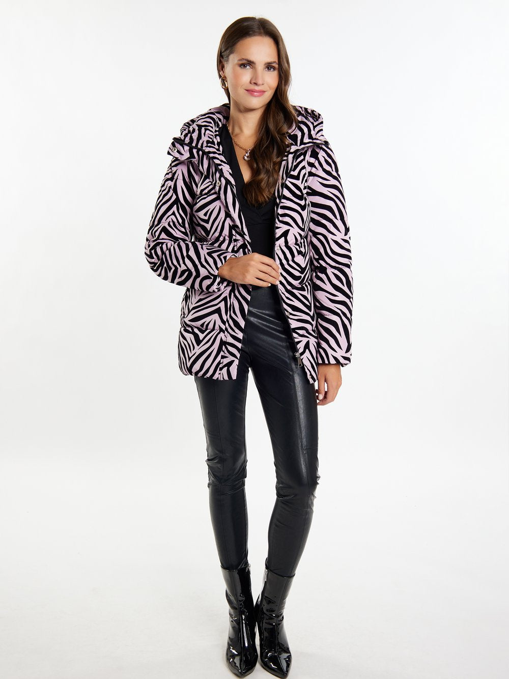 Faina Steppjacke mit Zebra-Print Damen gemustert